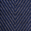 Vertical Herringbone, blue H494; yarn - natural